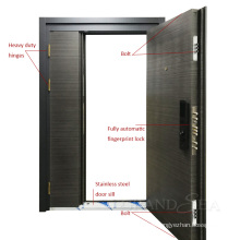 2021 new design best price solid wood armoured steel exterior modern design pivot door